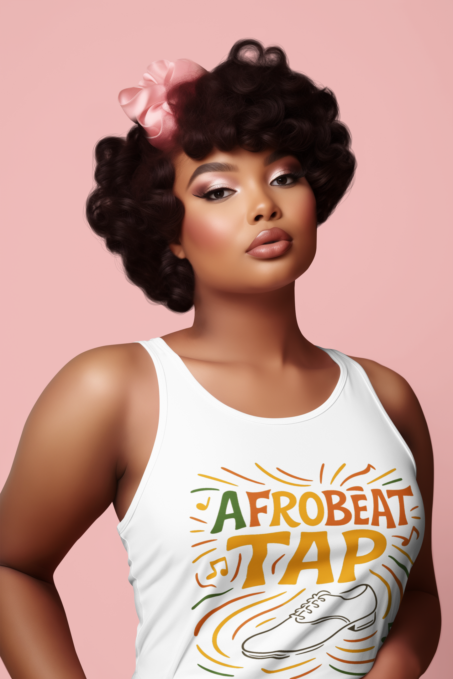 Afrobeats Tap Women's Baby Rib Tank - Dance-Inspired Fashion