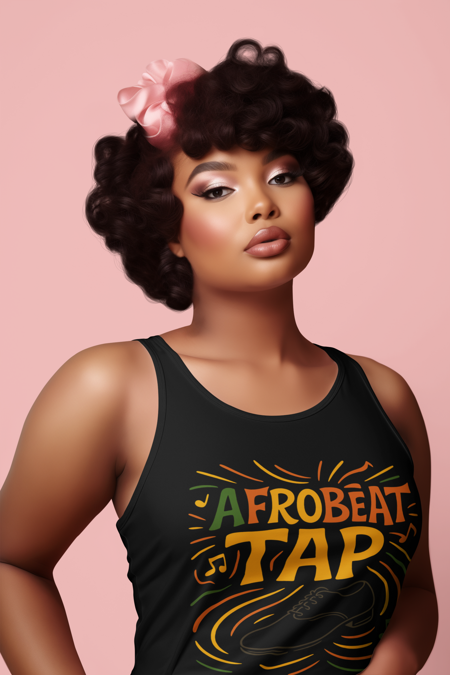 Afrobeats Tap Women's Baby Rib Tank - Dance-Inspired Fashion